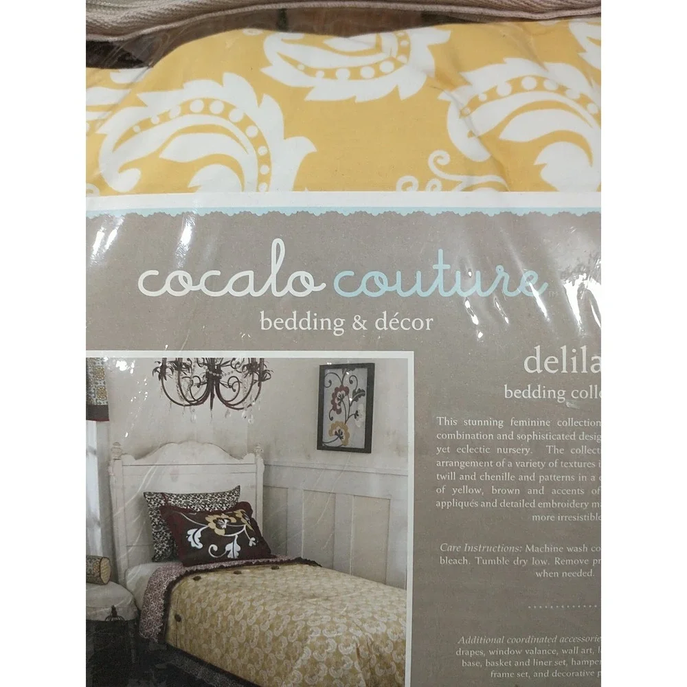 Bedding Twin Cocalo Couture - Delilah Paisley Pattern -‎ Quilt Comforter & Sham